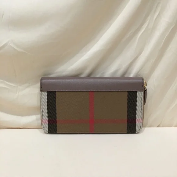 NWOT Burberry Brown Purple Long Leather Wallet - Picture 10 of 10